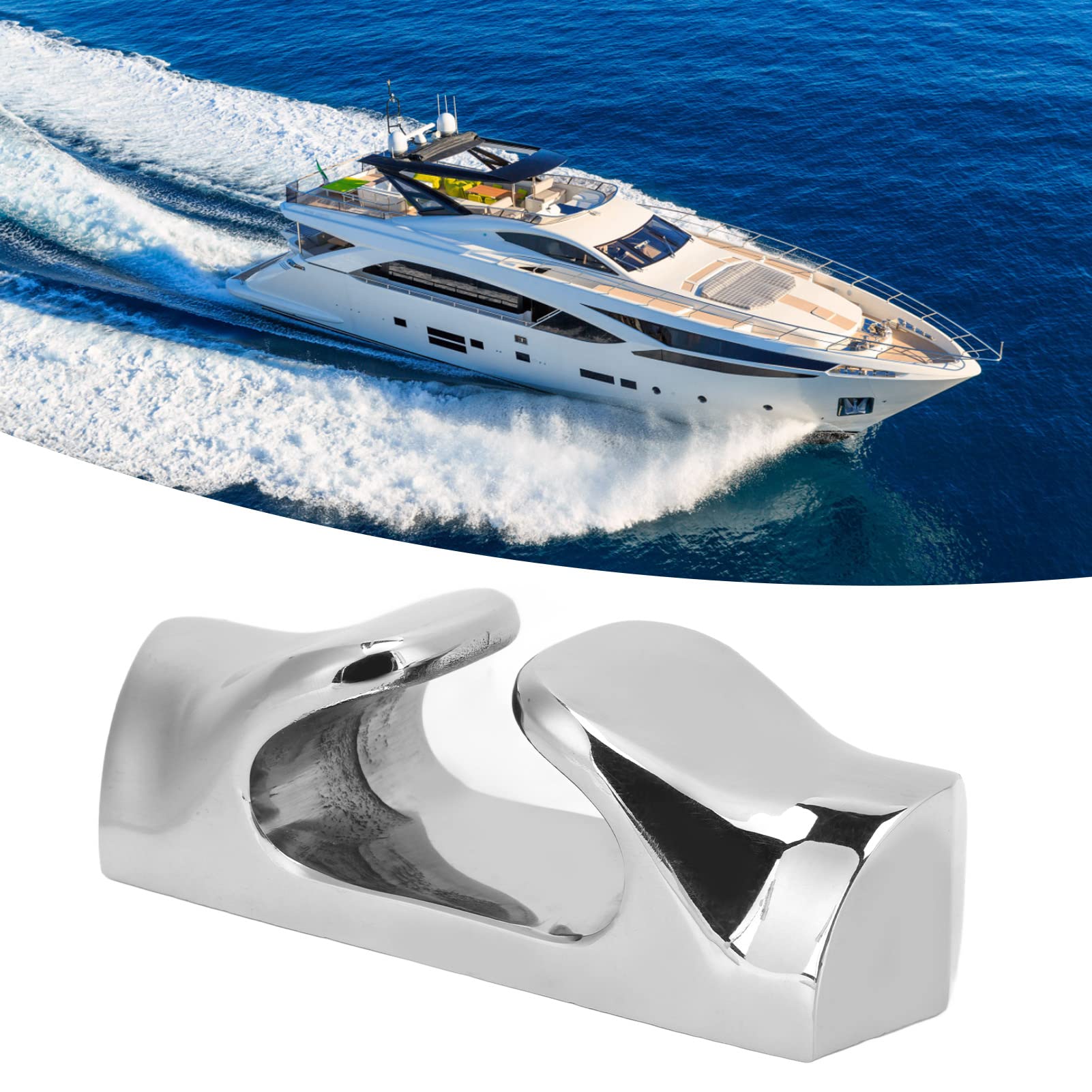 Passacavo di Prua per Barca in Acciaio Inox 316 lucidato a Specchio, Resistente, 5,8 Pollici, Installazione Senza Foratura e Saldatura, per imbarcazioni, Yacht e Barche a Vela.