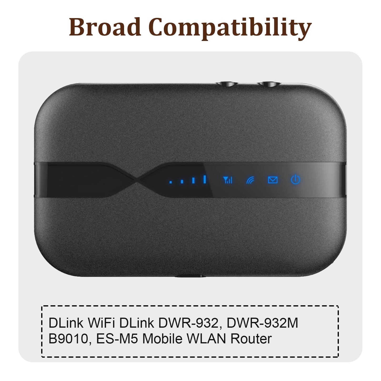 Batteria di ricambio B9010 compatibile con D-Link WiFi D-Link DWR-932, DWR-932M B9010, ES-M5 Mobile WLAN Router