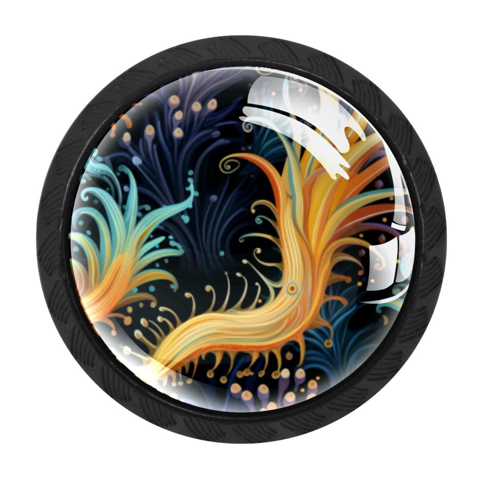 Chenzzzz Multicolored 20 4 Pack Black Sea Slug Kitchen Handles, Cabinet Pulls Hardware For Cupboard Drawer Knobs Dresser Pulls