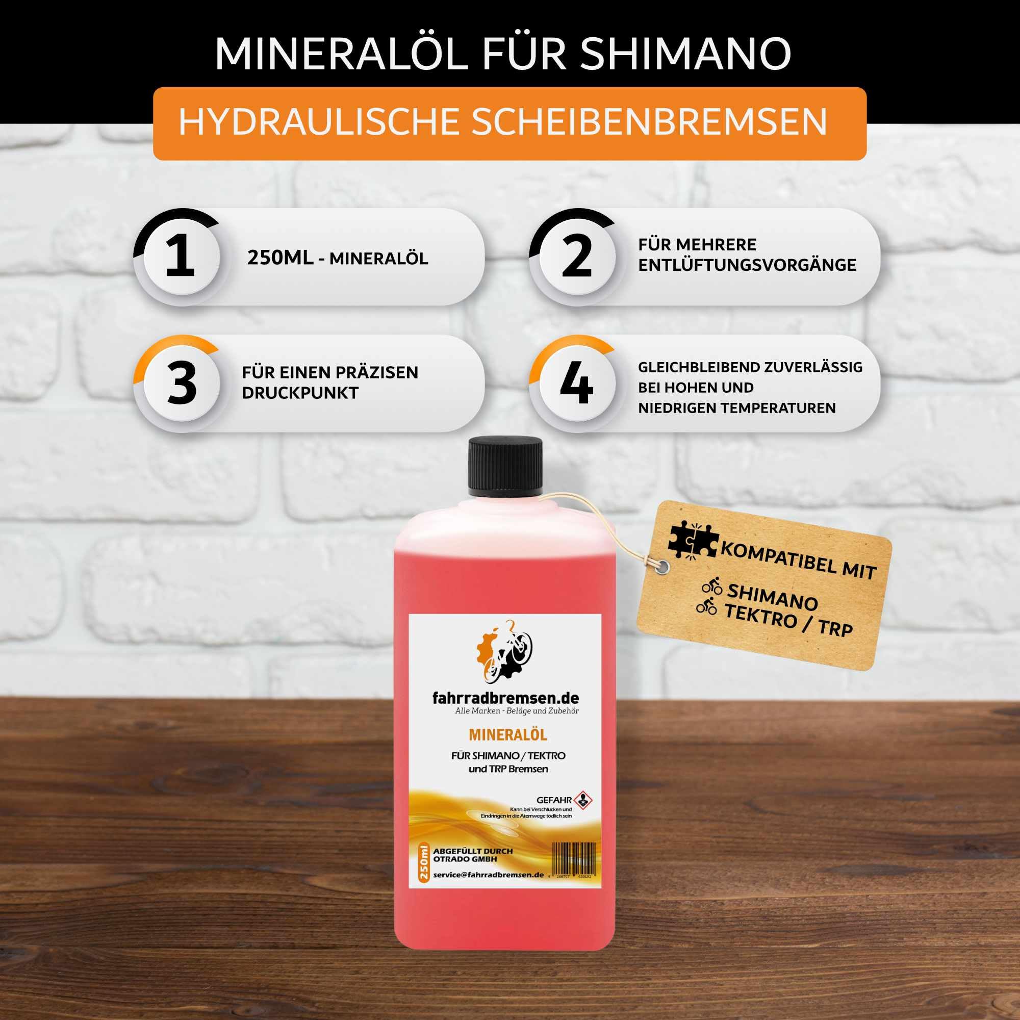 Entlüftungskit XL für alle Shimano Scheibenbremsen inkl. 250ml Bremsflüssigkeit Entlüftungsset für Shimano Deore, Ultegra, Dura-Ace, GRX, SLX, Alivio, Acera, Altus, Tourney, Nexus, Alfine, Metrea uvm