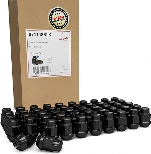 Vista 13 de Wheel Accessories Parts 20 piezas M14x1.5 14x1.5 Rosca corta camión corto 1.50 pulgadas de largo Tuercas estriadas cromadas 6 ranuras hexagonales