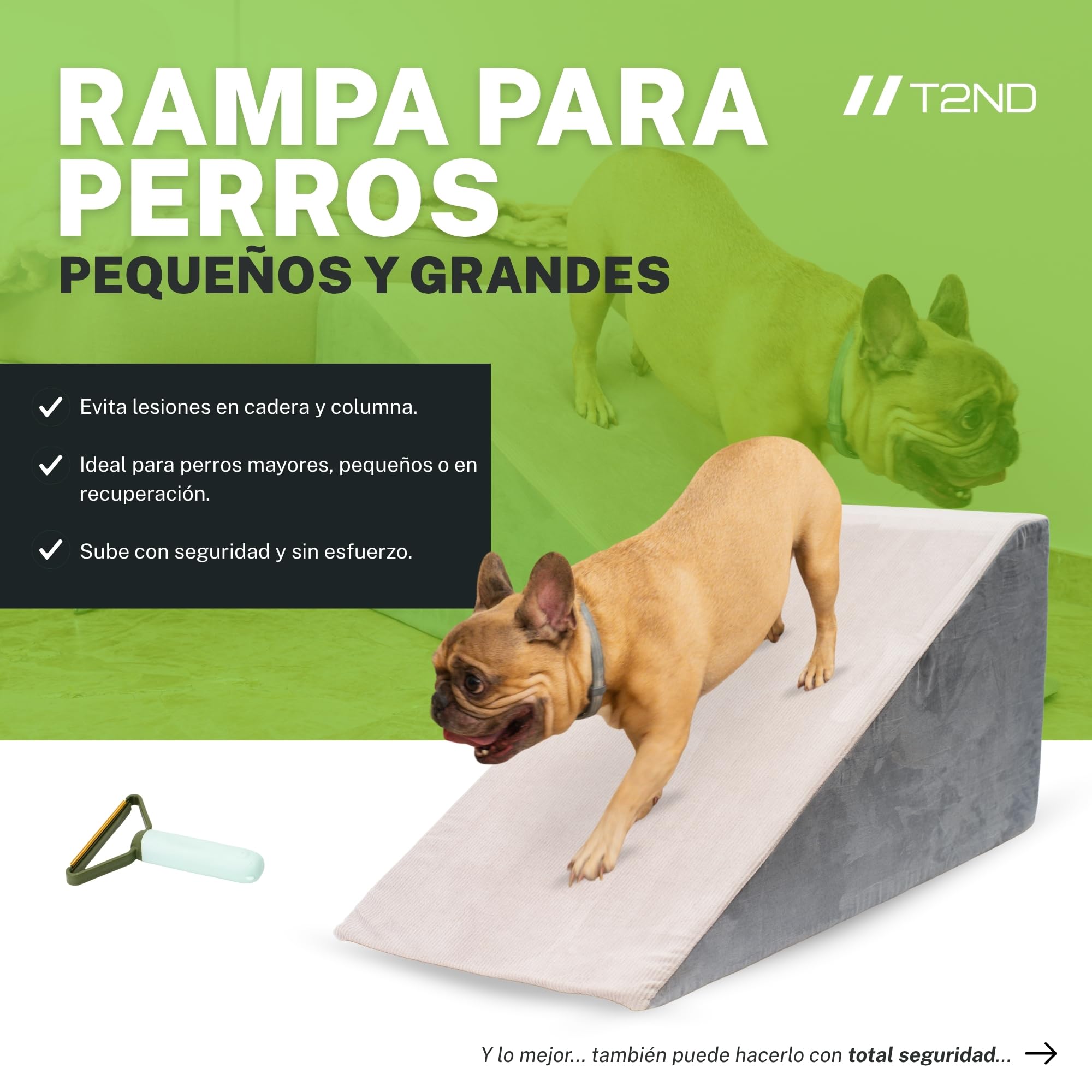 Rampa para Perros Sofá y Cama, Escalera para Perros Pequeños y Grandes, Escalera para Mascotas, Funda Extraíble y Lavable, Base Antideslizante, 40 cm de Alto