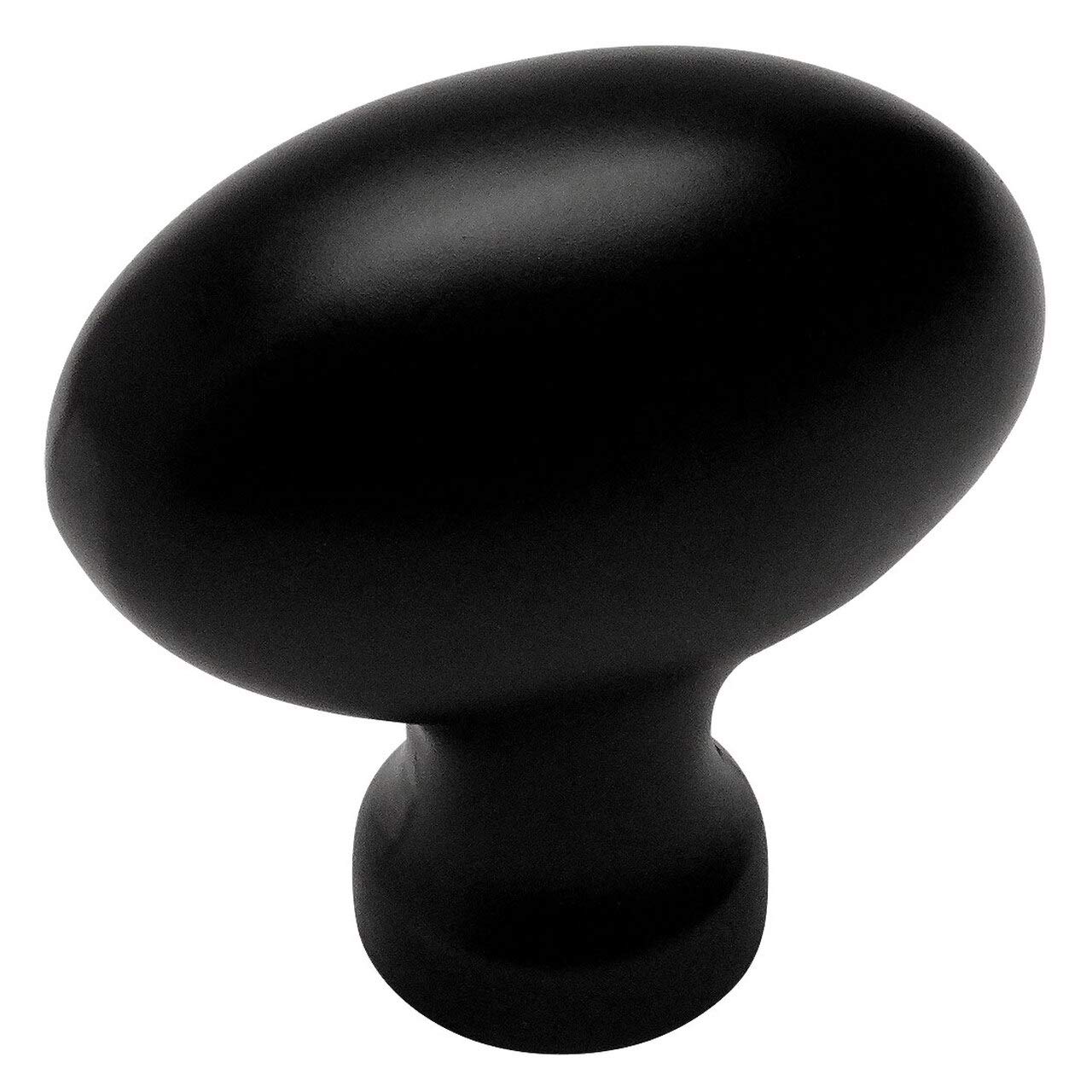Cosmas 10 Pack 6022FB Flat Black Oval Oblong Cabinet Knob