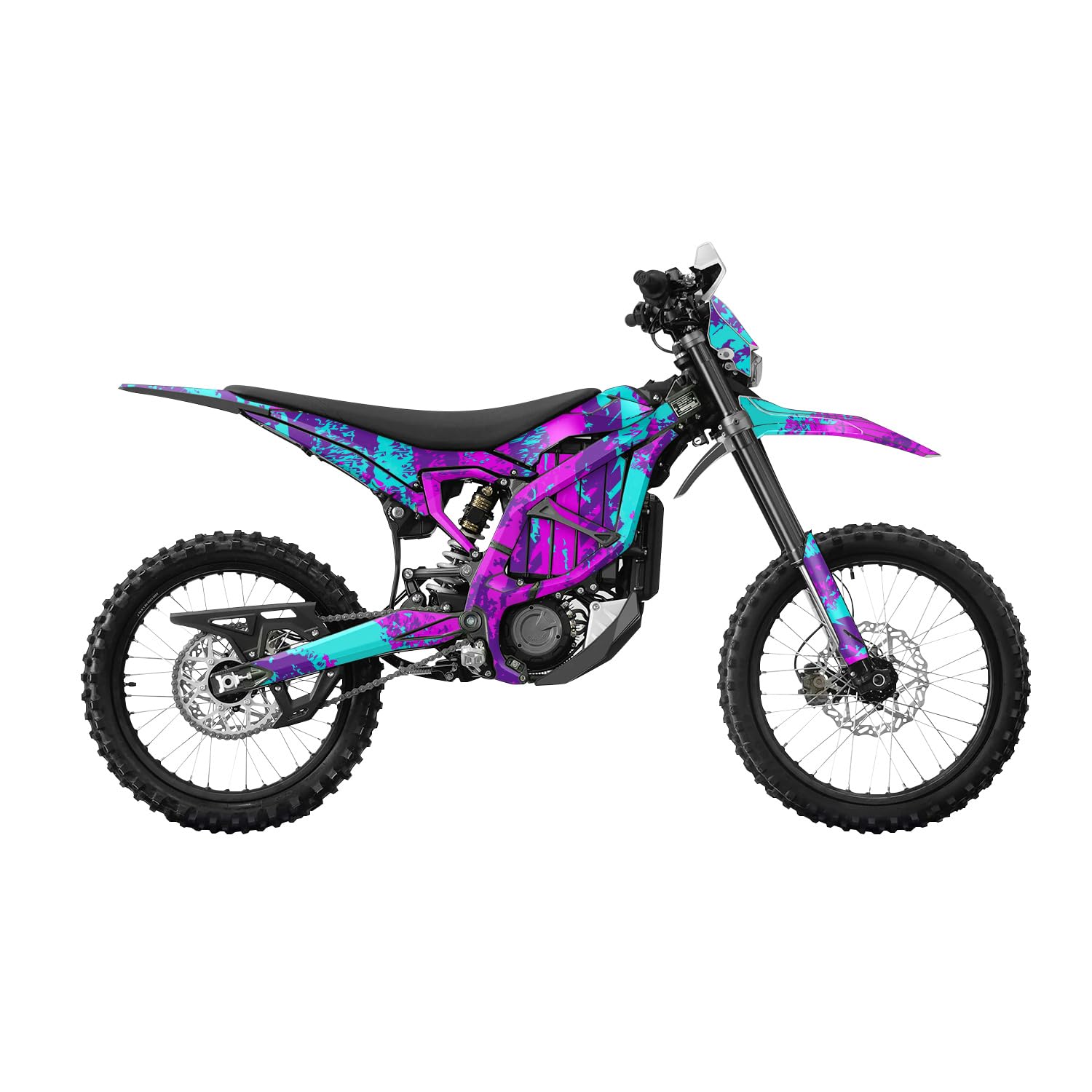 Surron Ultra Bee Graphics Kit Wrap - Grunge Purple - Sur-Ron Skin - Premium 3M Vinyl Protective Wrap Decal Cover - Easy to Apply | Crafted in The USA by MightySkins