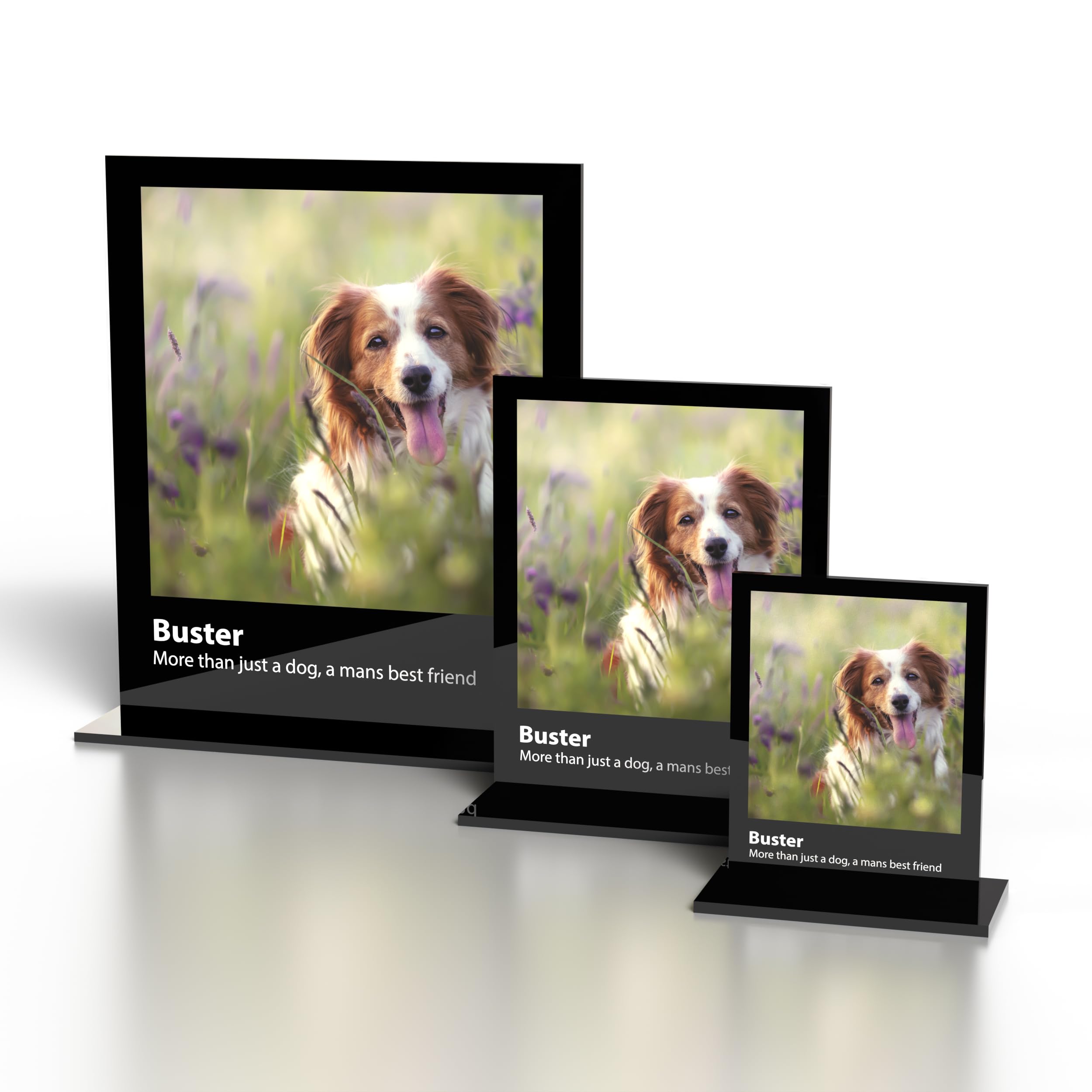 Active Window Films Black Personalised Photo Print, Customisable Acrylic Photo Block, Perfect Photo Gift & Frame Alternative - Ideal For Birthdays, Anniversaries & Special Occasions (Black)