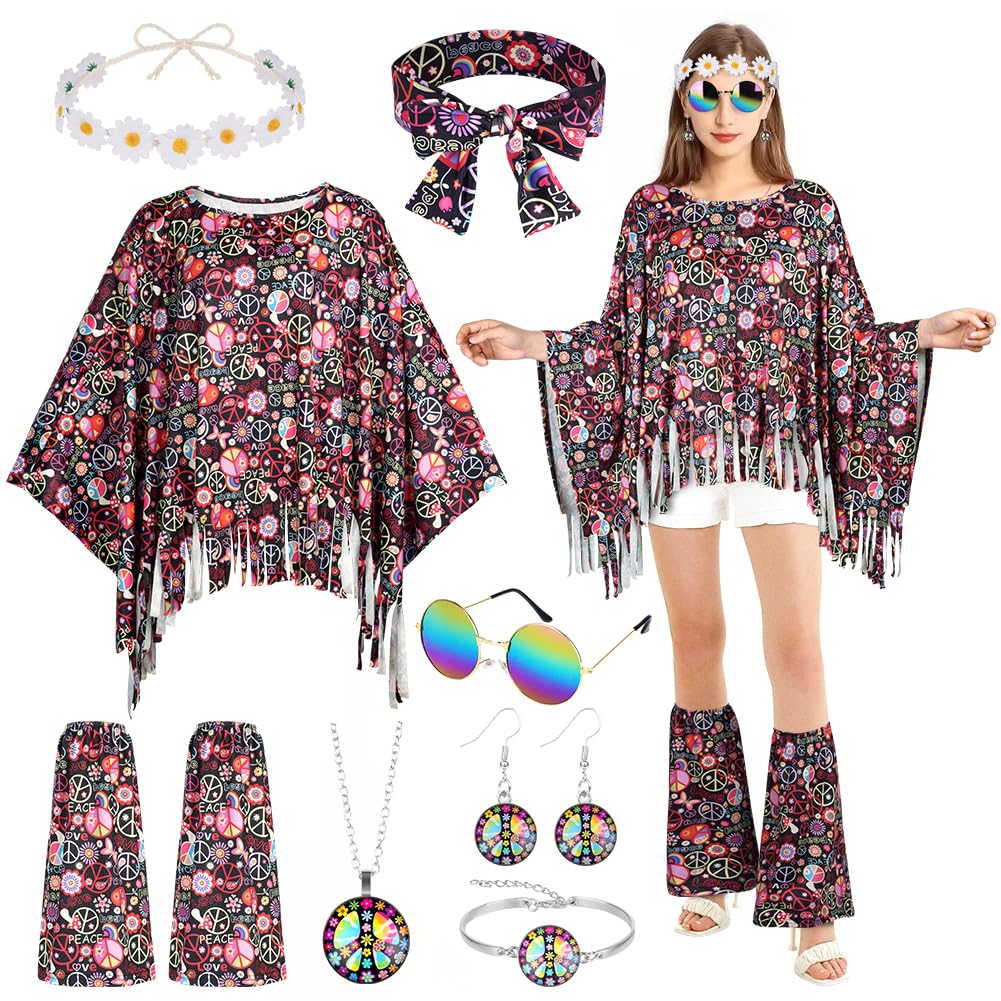Conjunto de Disfraz de Hippie para Mujer