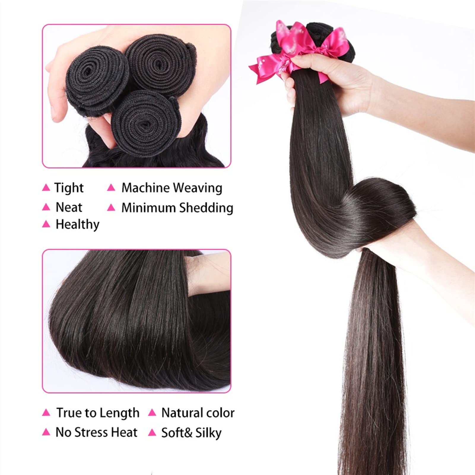 Amazon.com : Human Hair Bundles 1Pcs Straight Bundles 8 