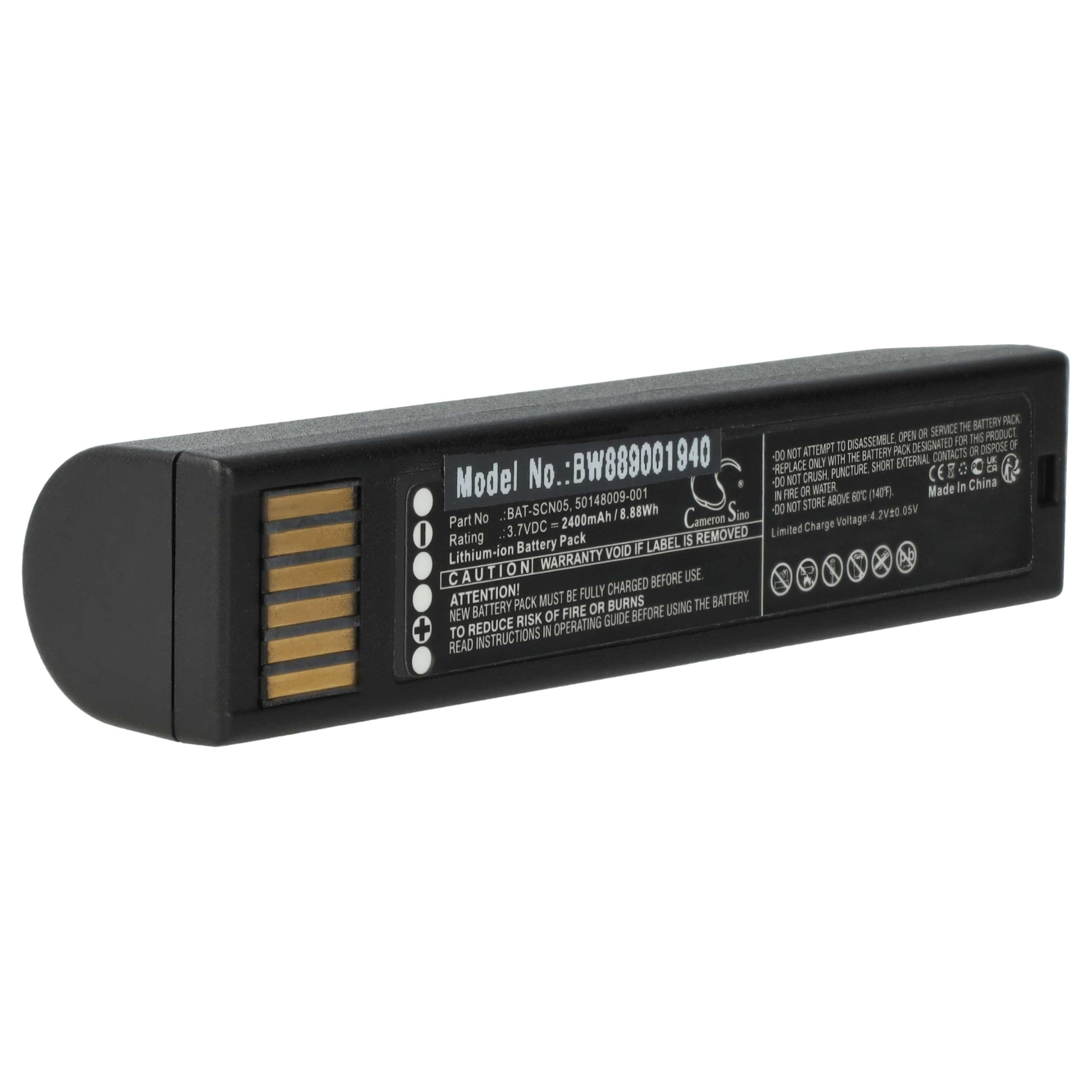 vhbw Akku Ersatz für Honeywell 50148009-001 | BAT-SCN05 für Barcodescanner POS (2400 mAh, 3,7 V, Li-Ion)