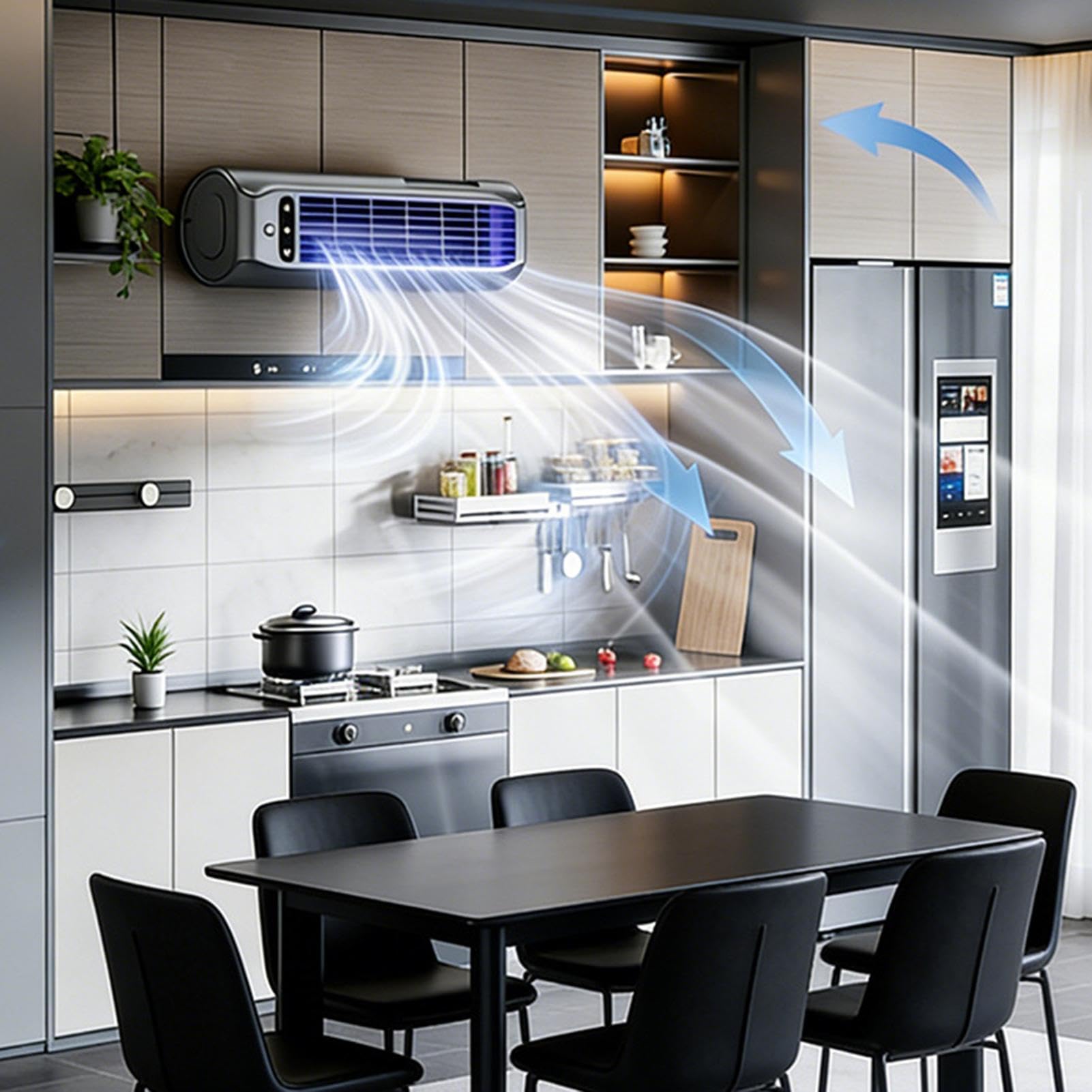 Ventilatore Scrivania Ventilatore USB Ricaricabile a 3 Velocità con Porta | Ventilatore per scrivania silenzioso 30 cm Per Camera, Cucina, Ufficio, Donne