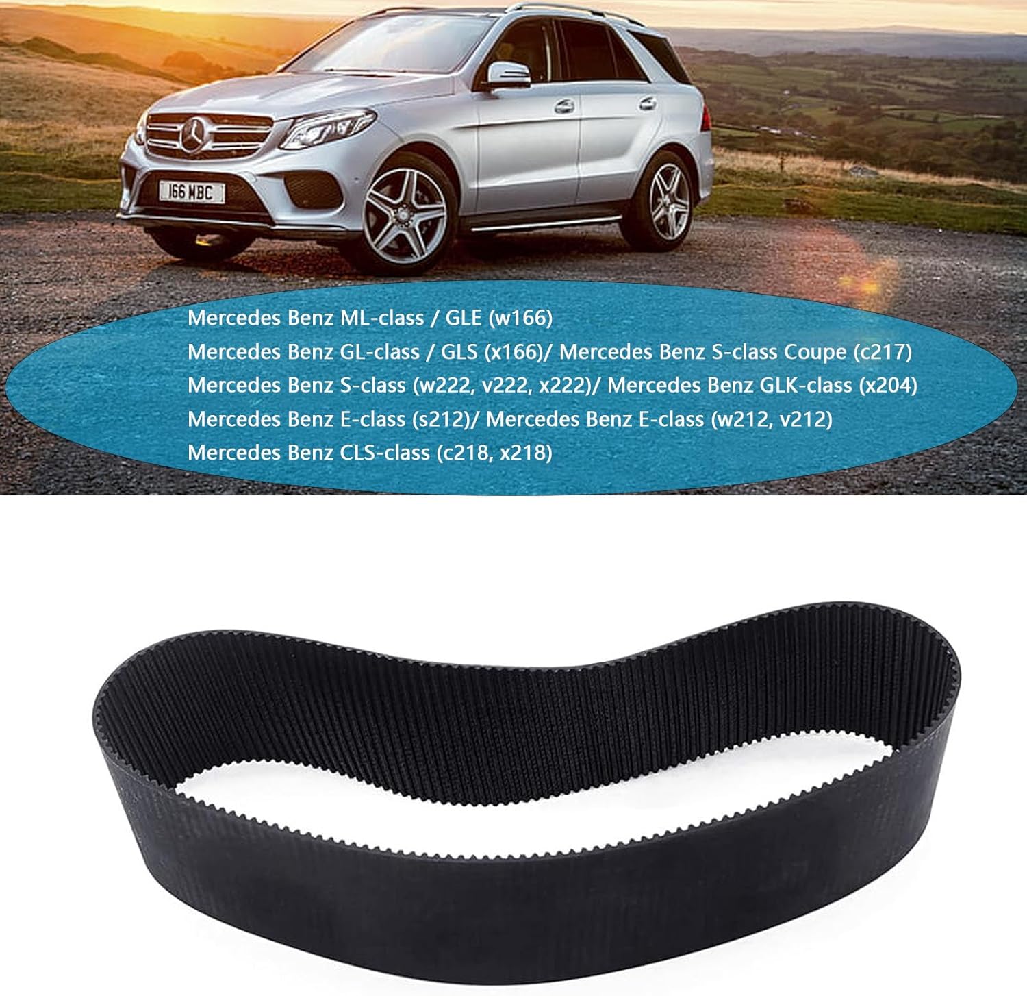 Steering Rack Pinion Gear Belt 7806040673 1664604200 Compatible with Mercedes-Benz ML-class GLE (w166).