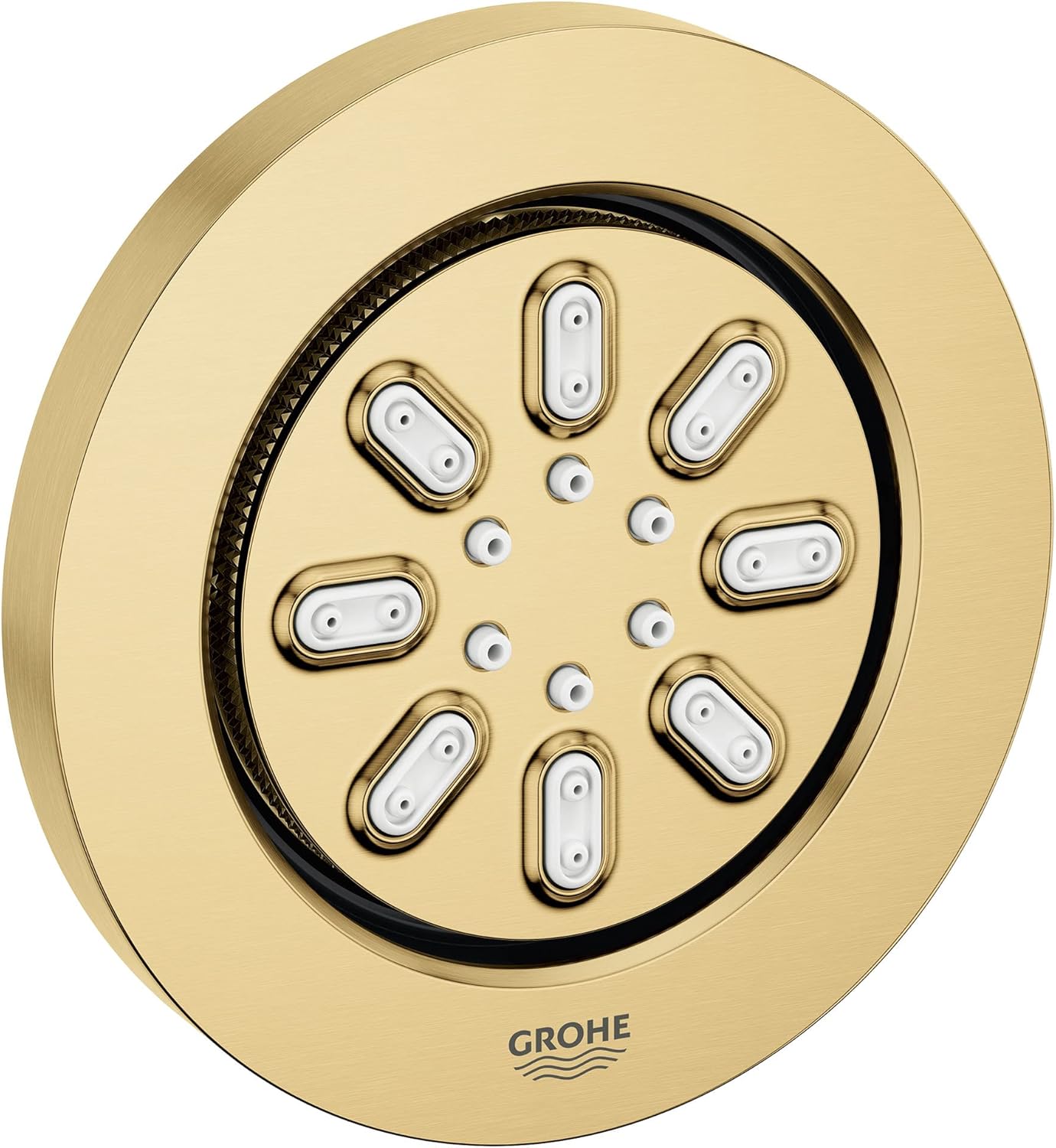 GROHE 26744GN0 Aqua 2-Setting Rainshower Body Spray Head, Rain Jet Settings, Brushed Cool Sunrise