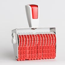 BS-5H70W14L Custom Rotating Rubber Stamp, Fully Customizable, Impression Height 0.15-0.20 inch, Impression Width 2.37-2.76 inch, 13-14 Rows, Made in Japan