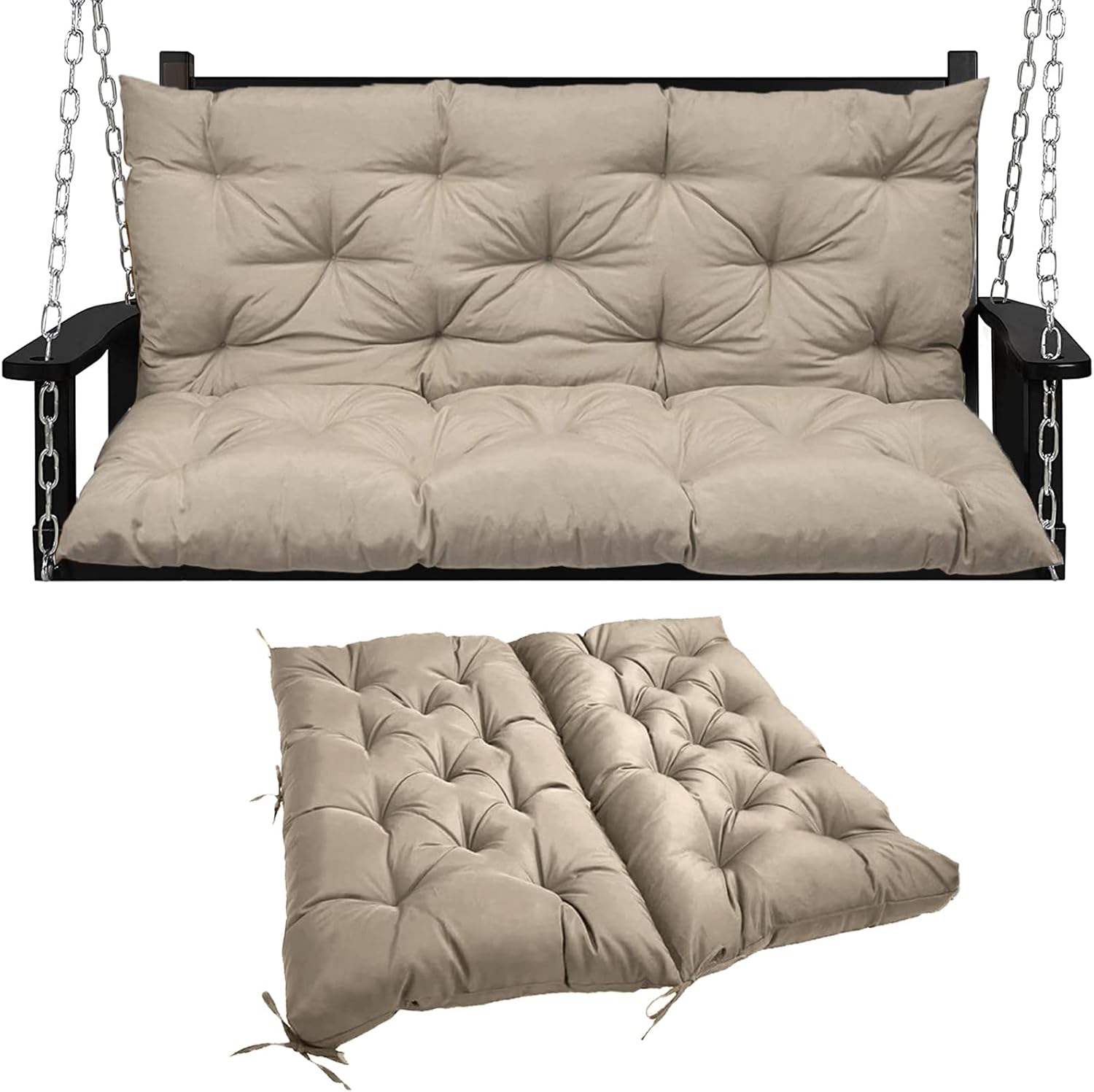 Zacammy Swing Replacement Seat Cushions, 23 Seater Bench