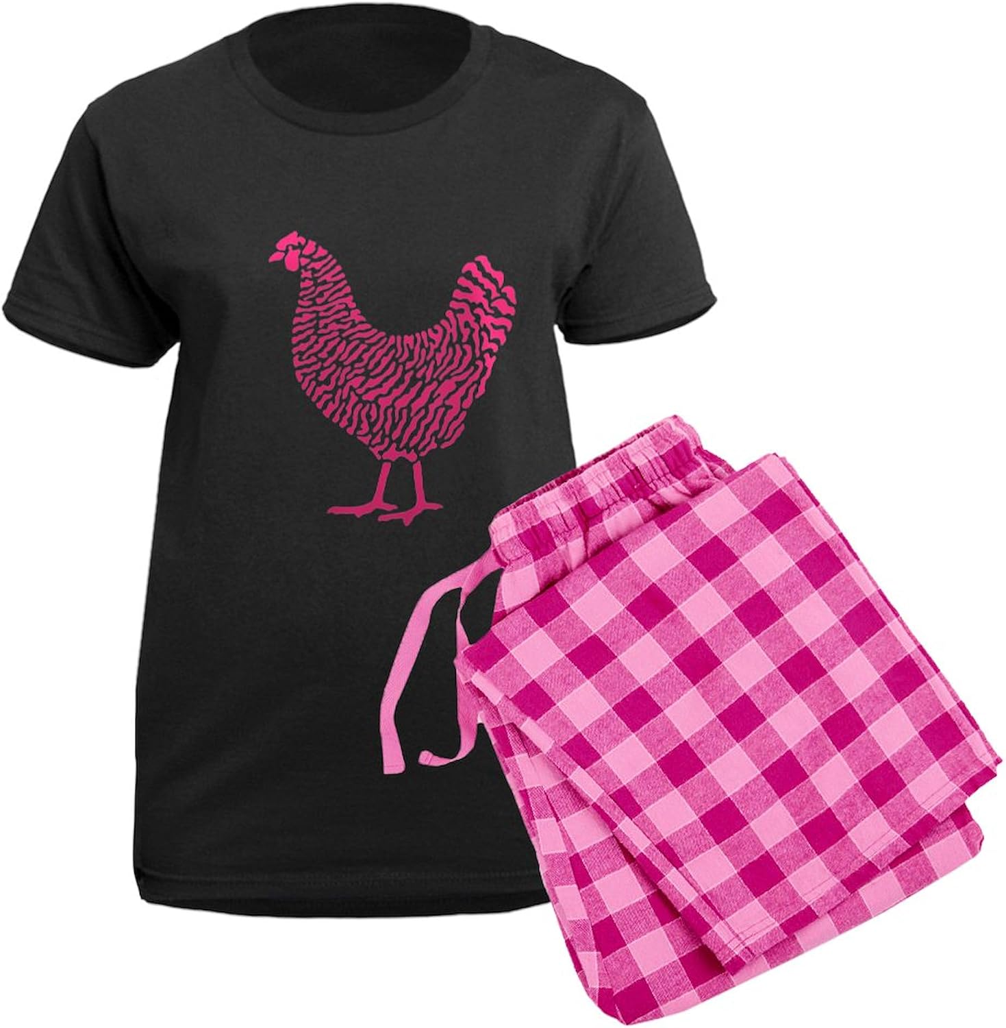 CafePress Pink Barred Rock Womens Novelty PJ Sleepwear