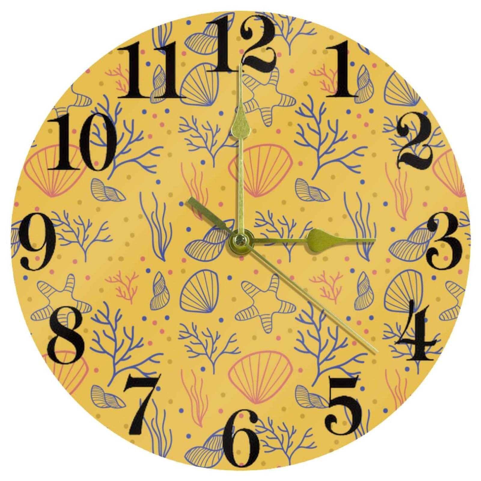 Horloge murale ronde quartz pour le calme de votre cuisine ou école