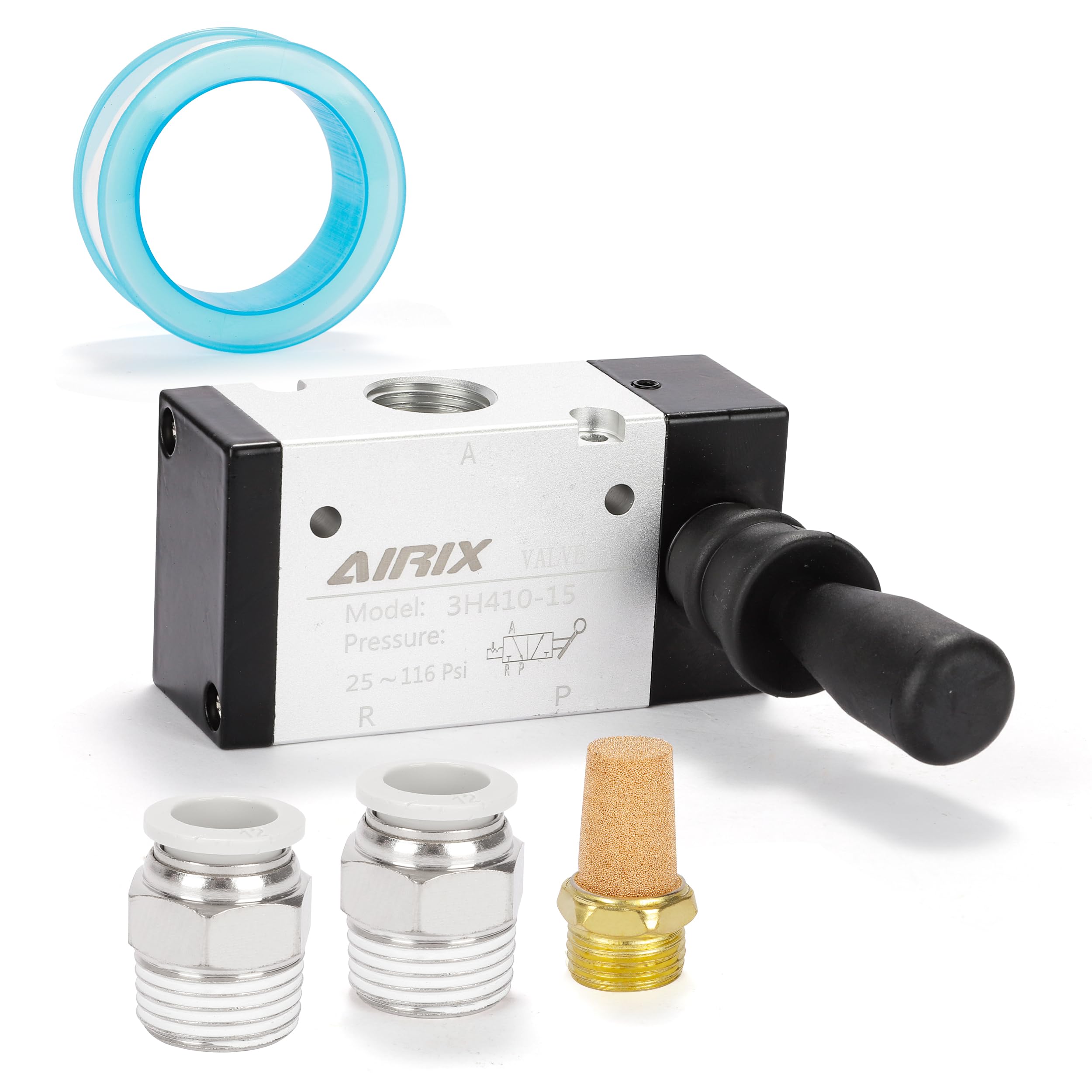 3/8" NPT Hand Lever Valve 4H310-10, 5-Port 2-Position Manual Valve — Amazon image 6