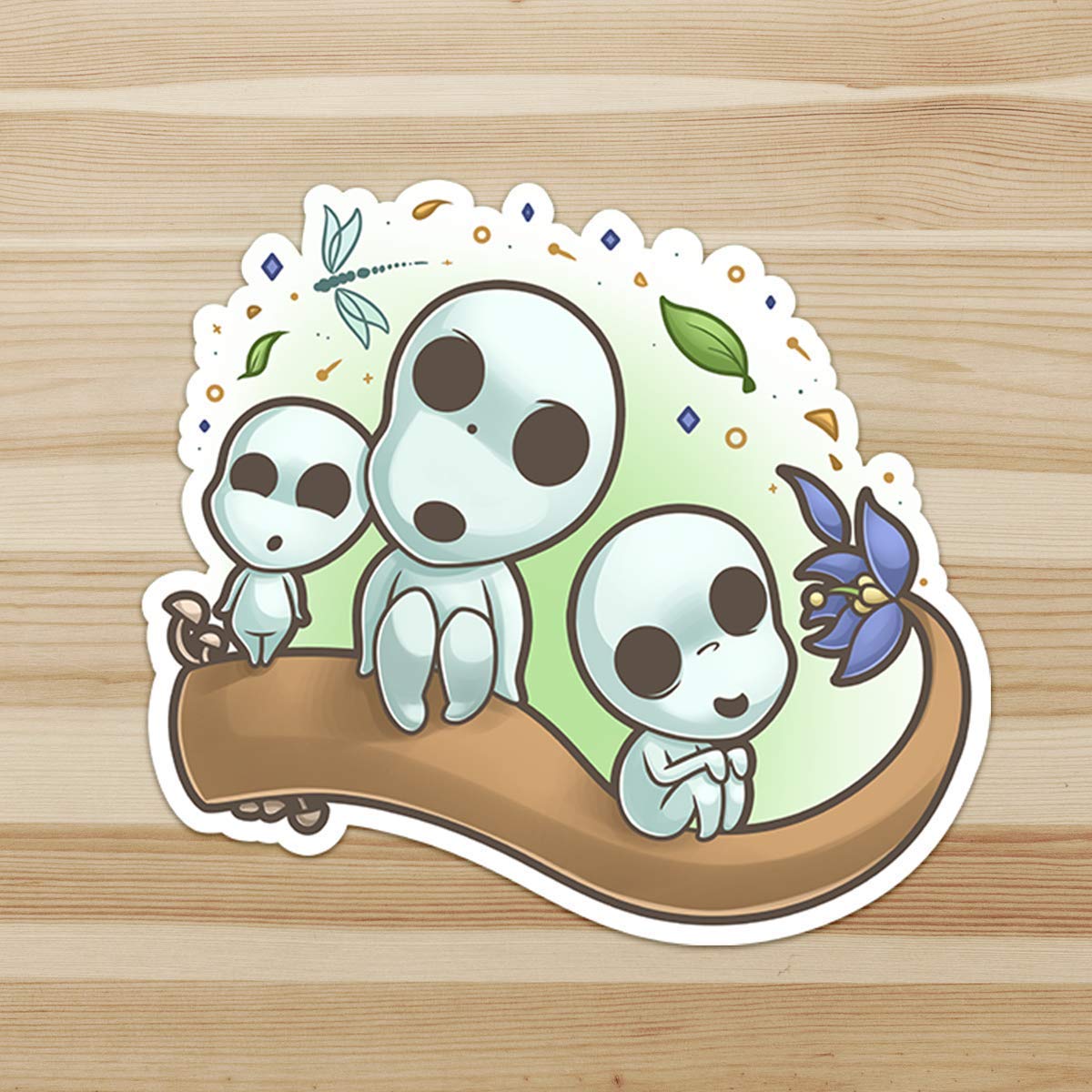 Princess Mononoke - Kodama - Forest Spirit - Original Artwork Sticker