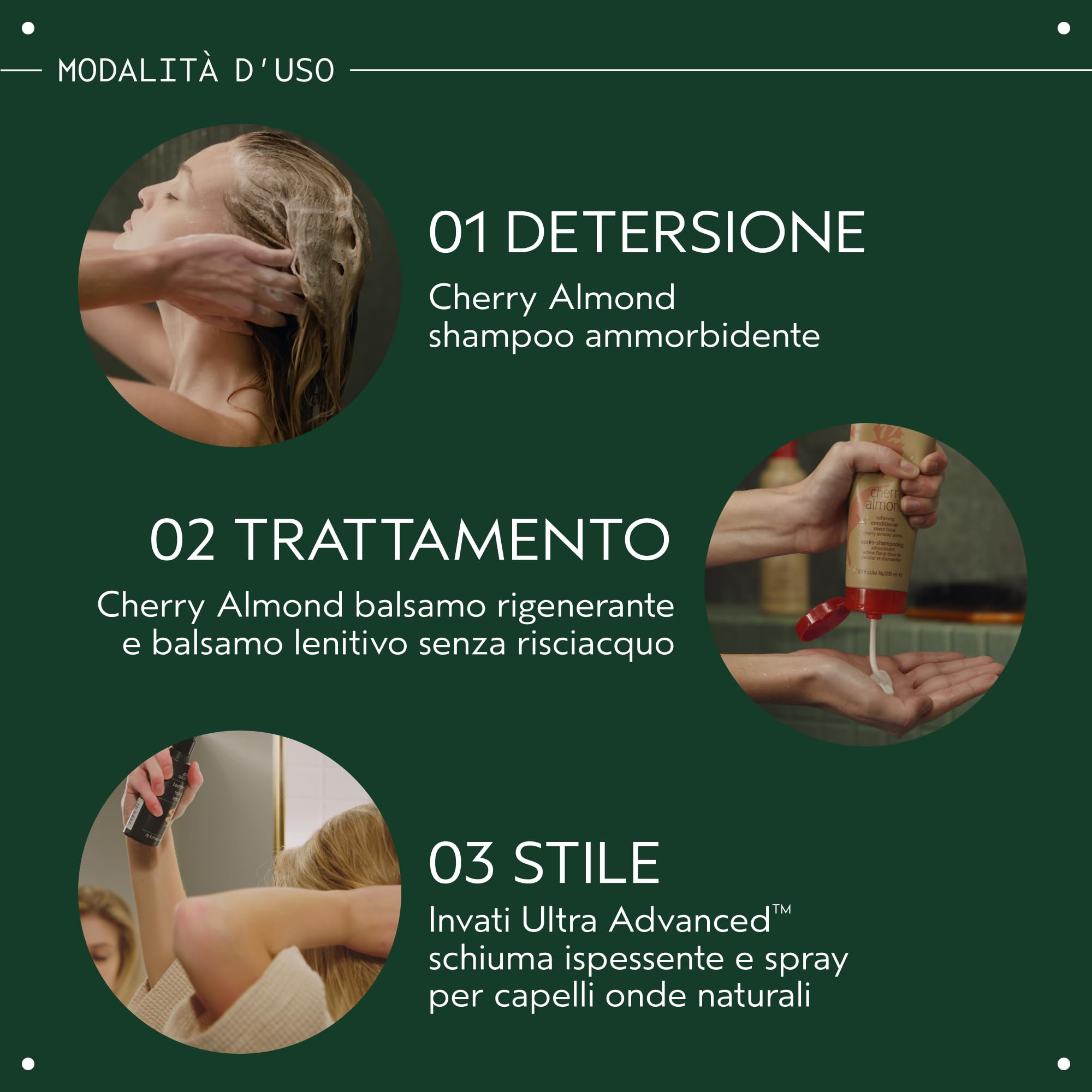 Aveda Cherry Almond Balsamo ammorbidente - Capelli da normali a secchi - Con olio di cocco e burro di karité - Senza siliconi - Aroma iconico di tonka arancia ylang ylang