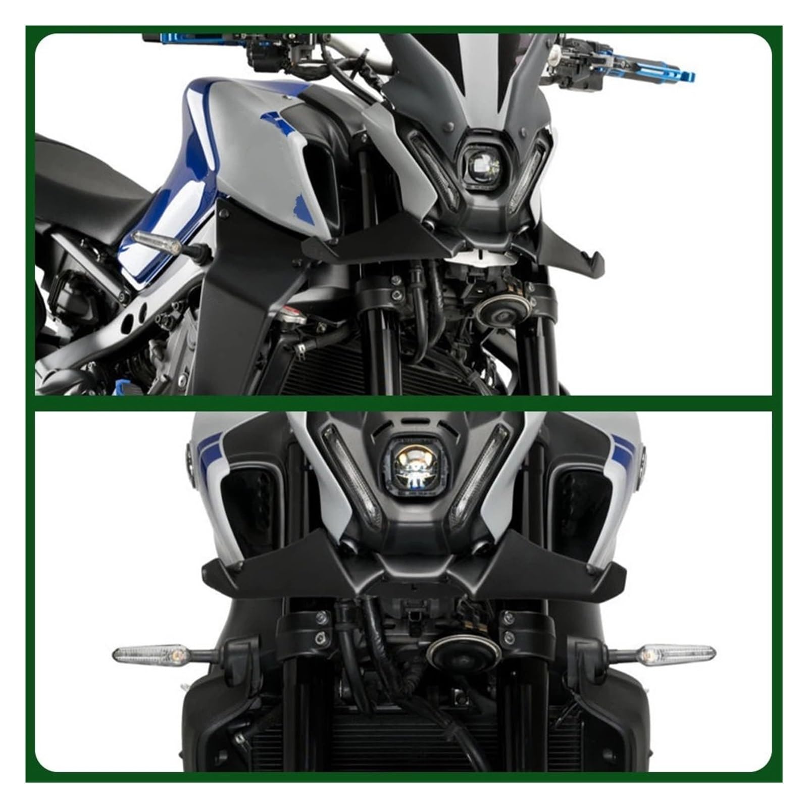 Front Bumper Splitter dachowy Pasuje do YAMAHA MT 09 MT-09 2021 2022 2023 MT09 SP Naked Front Spoiler Winglet Aerodynamic Wing Kit