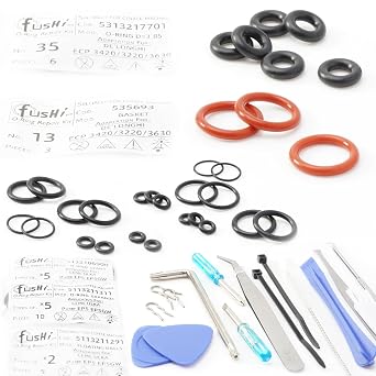 O Ring Repair Kit for Manual DeLonghi ECP3630 ECP3420 ECP3220 Bar Pump Espresso Cappuccino Coffee Machine, to Solve The Problem of Water and Tube Leaks