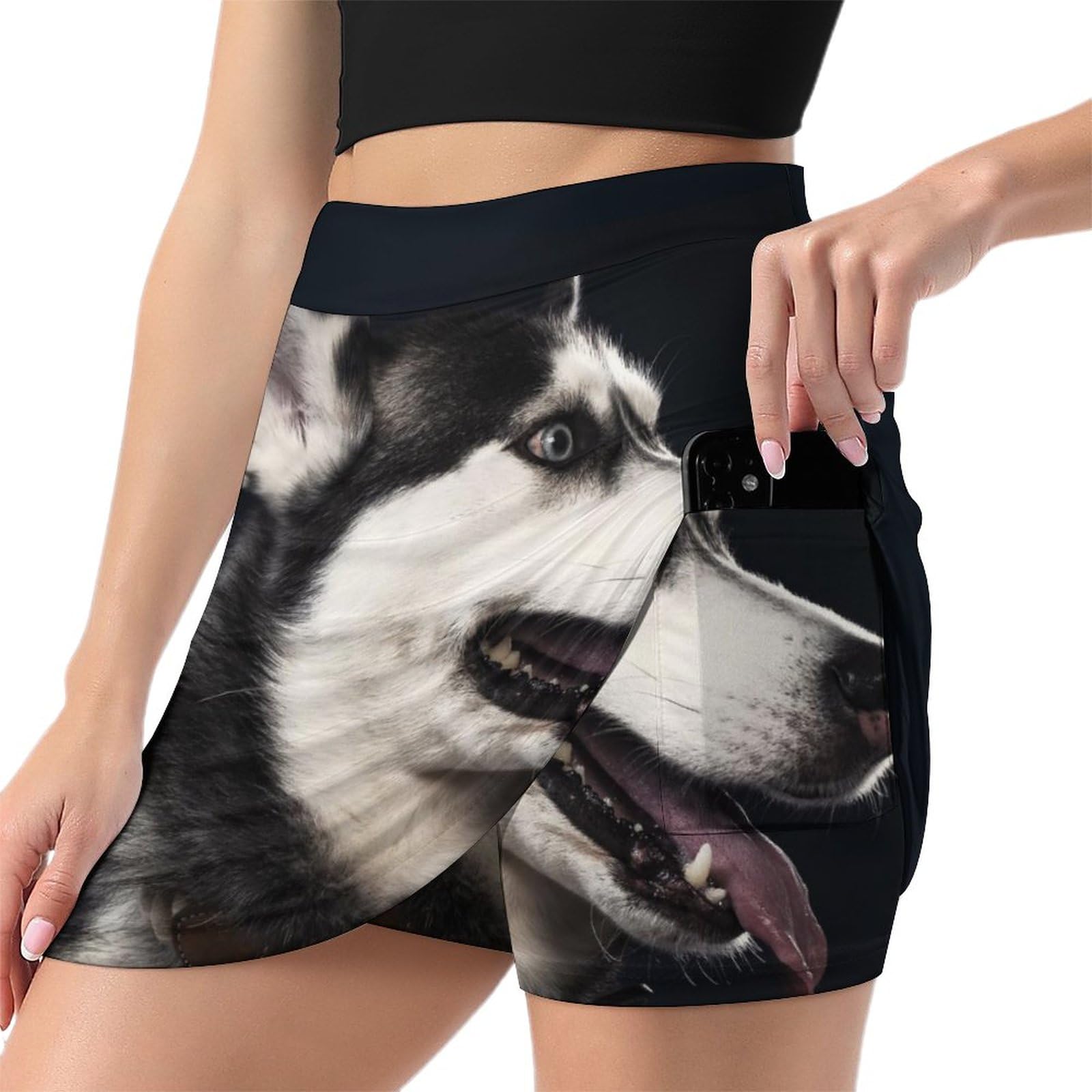 Jupe short de golf imprimé Husky pour vos parcours d'été - 8