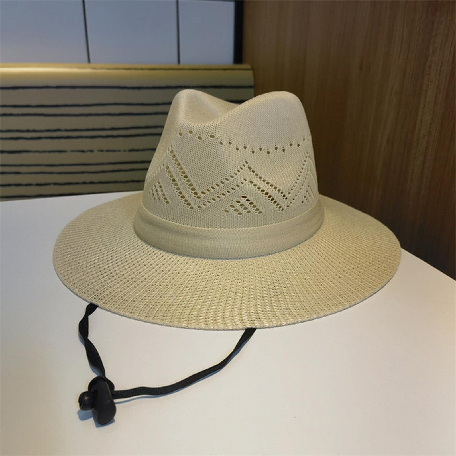 Sombrero de pescador para mujer, sombrero de playa, sombrero de paja, sombreros de verano, gorras de hombre, resistente al viento, sombrero de vaquera, 4,56-58 cm