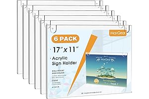 MaxGear Acrylic 11x17 Sign Holder for Elegant Wall Display