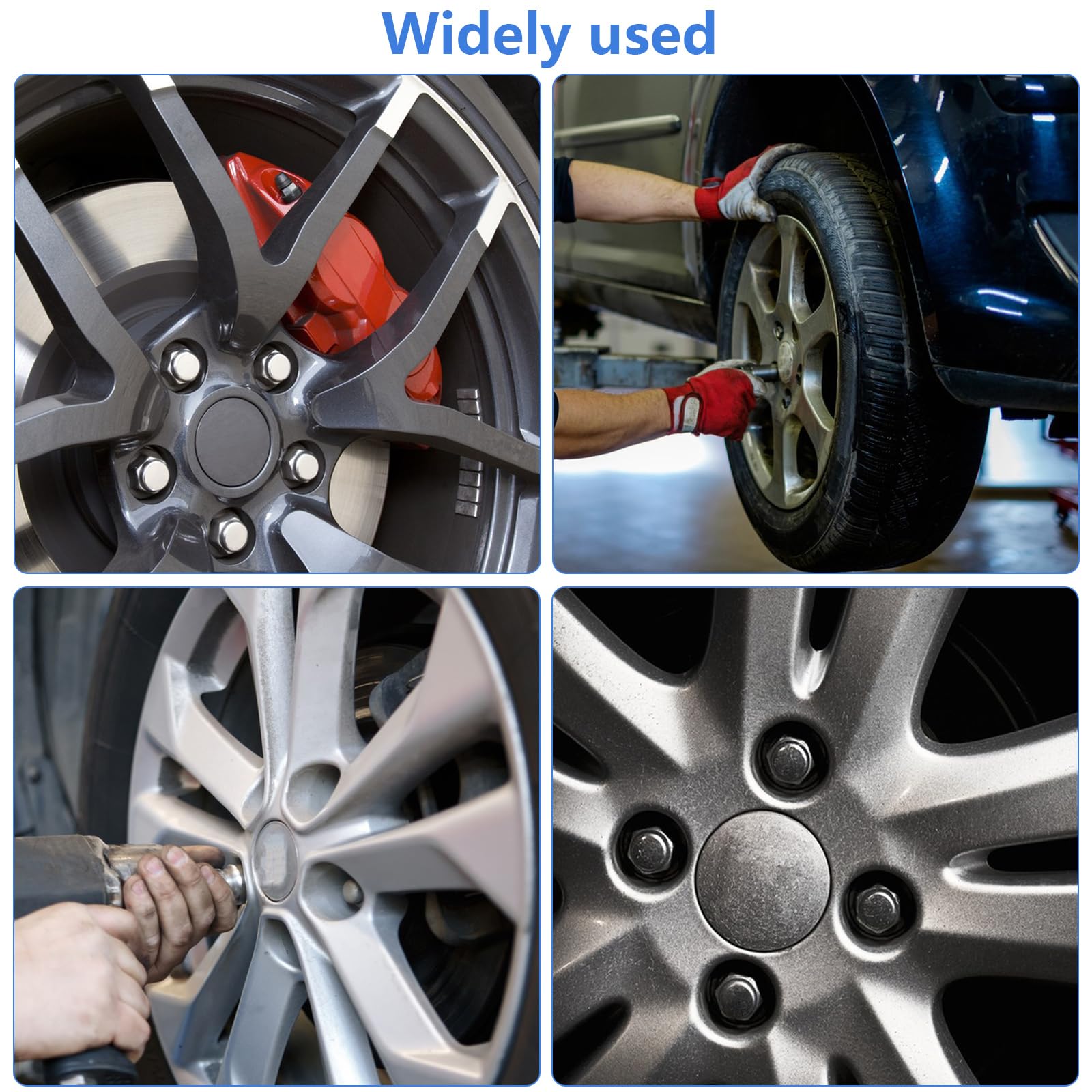20 pezzi dadi per ruota M12 x 1,25, conici a 60°, dadi chiusi, cromati con Ford, Toyota, Hyundai, Kia, Honda, Mazda