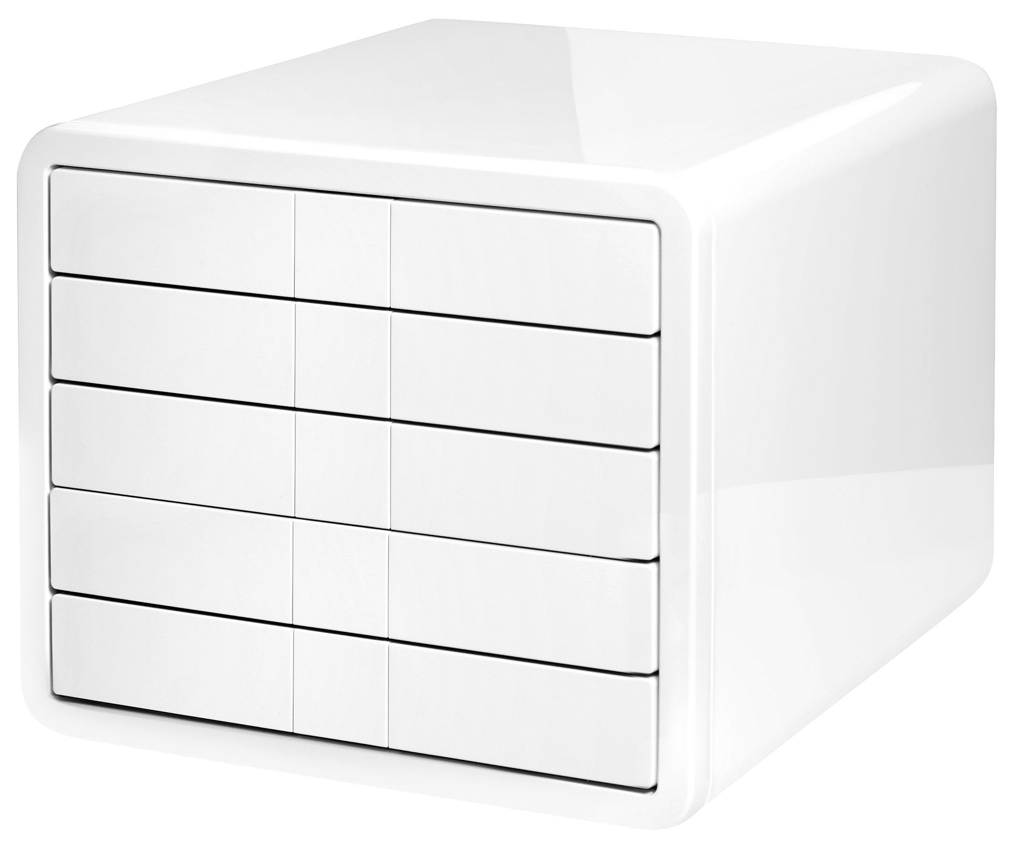 HAN Module de classement i-Box – Module haut de gamme avec 5 tiroirs pour formats papier jusqu´au A4/C4. Le module design pour le bureau moderne, blanc, 1551-12 295 x 247 x 355 mm