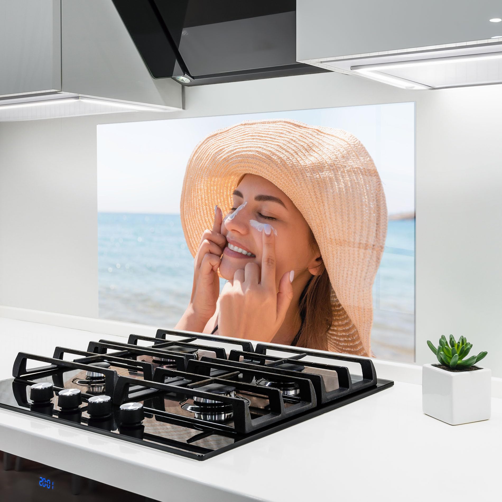 Crédence de cuisine en verre ARTHUB 60x100 cm avec décor estival pour habiller vos murs