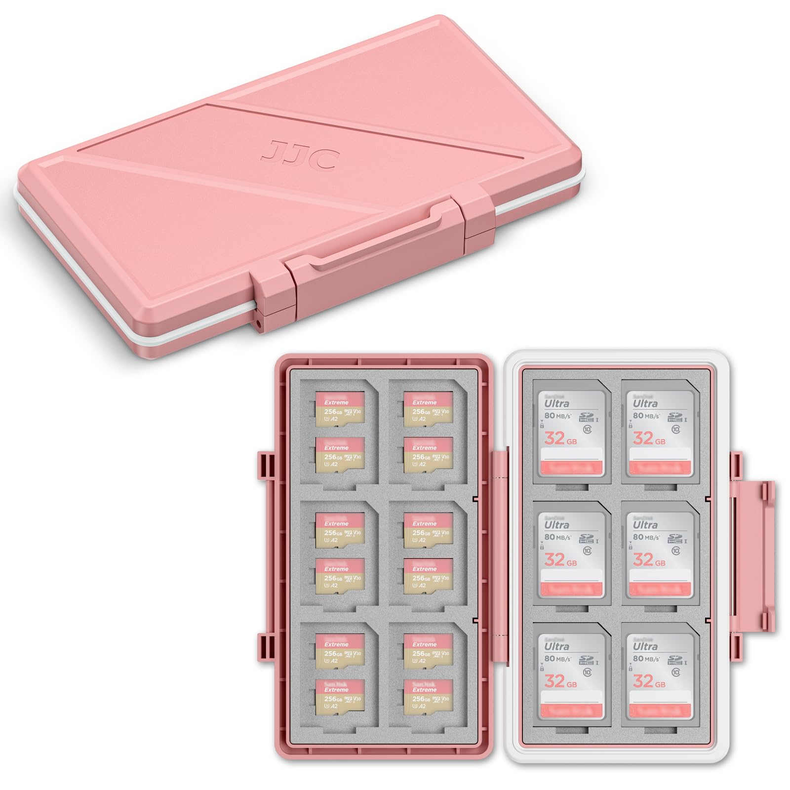 Pink Memory Card Case Micro SD TF SD Card Case Storage Holder Wallet Box