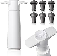 Vista 14 de Vacu Vin Juego de 2 tapones de vacío para guardar vino, color gris, sellado hermético para botellas abiertas para preservar la frescura hasta 10
