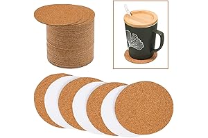 Allazone Self-Adhesive Cork Backing Sheets for Coasters