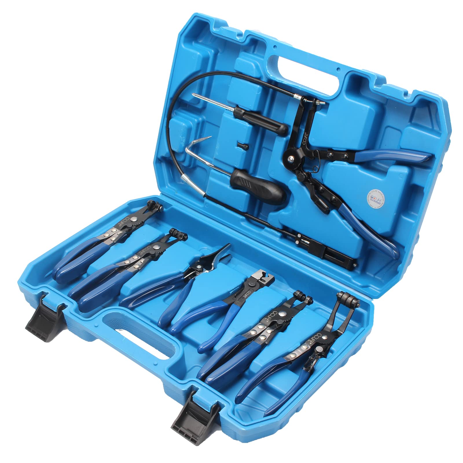 CCLIFE 9 Pezzi pinza fascette auto Set di pinze per fascette stringitubo per Riparazione Auto