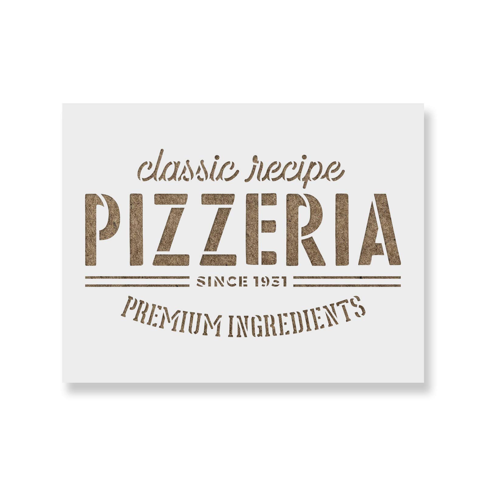 Rustic Vintage Pizzeria Stencil - Pizzeria Stencil, Rustic Stencils Create Vintage Patterns for A Timeless Look