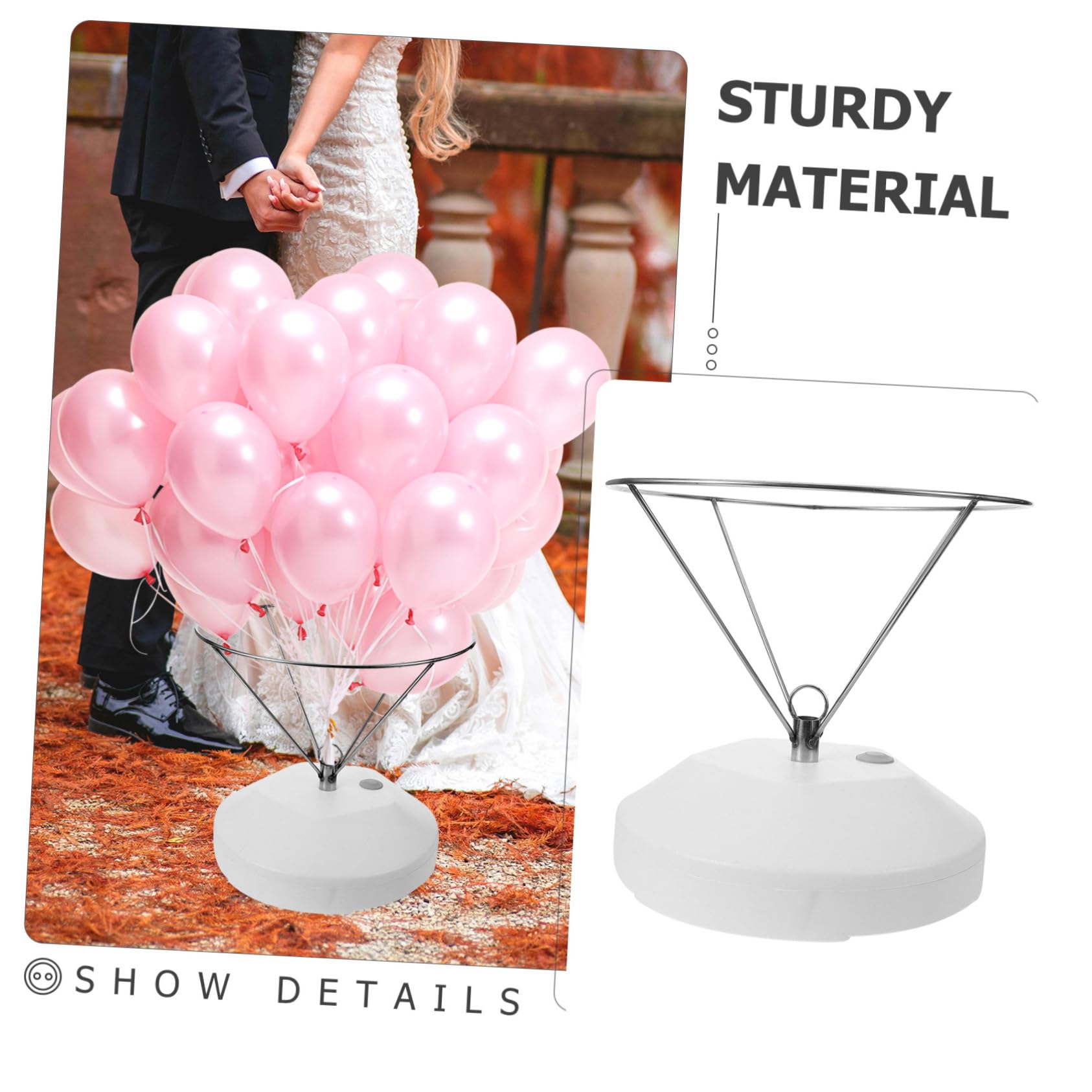 1 Satz Ballonständer mit Stabiler Basis Wiederverwendbarer Halter für Luftballons Windfestes Design für Hochzeiten und Partys für Kreative Dekorationen