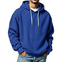 Winter Hoodies for Men Long Sleeve Drawstring Loose Fit Hooded Sweatshirt