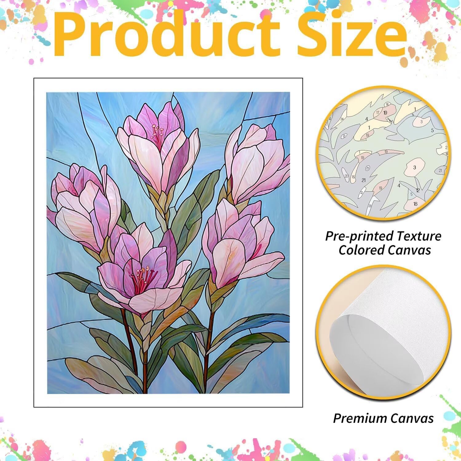 WEISHIWE Magnolia Malowanie po Numerach dla Dorosłych 71 x 86 cm v-1087