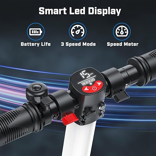 Miniatura 94 de Caroma Patinete eléctrico para niños de 6 a 14 años, motor de 250 W/180 W/150 W y 15 mph, tiempo de conducción de 85 minutos, altura y velocidad