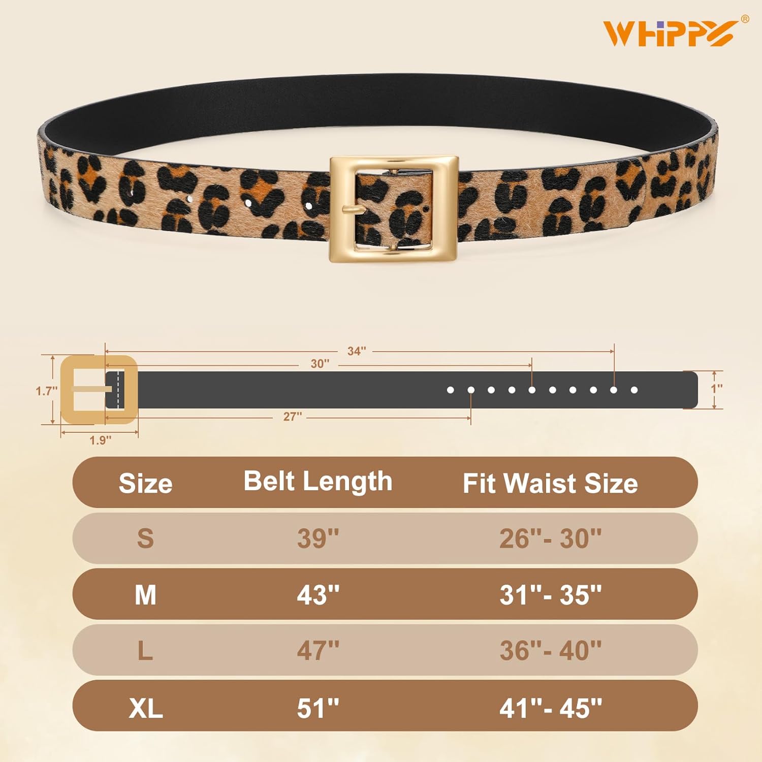WHIPPY Women Fashion Leather Belt for Jeans Pants Dress Ladies Black Belts with Square Gold Buckle - Image 6