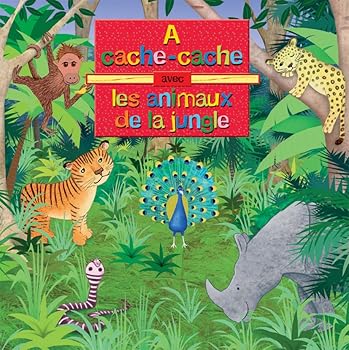 Paperback Les animaux de la jungle: cache cache avec [French] Book