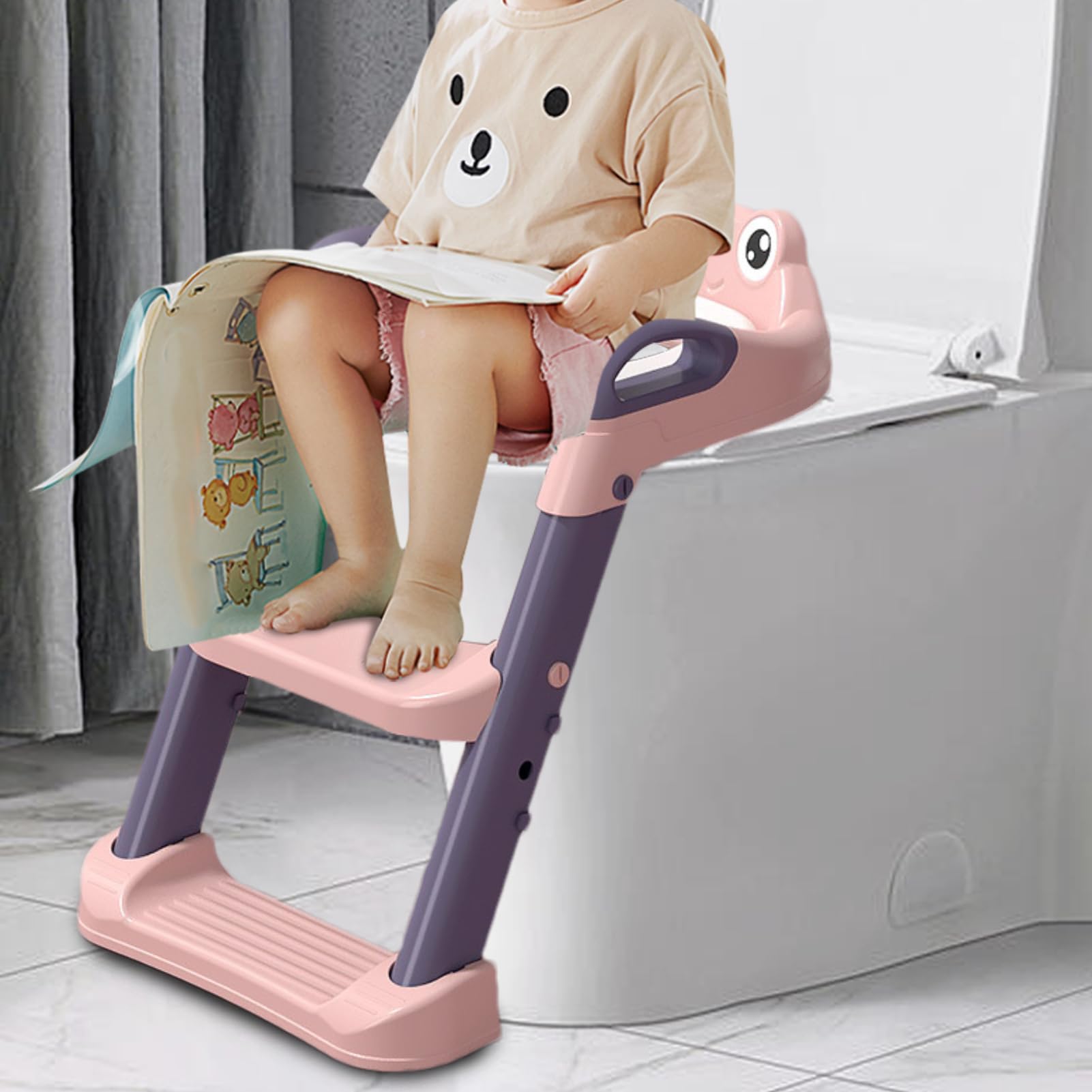 Potty Ladder, Pleging Step Potty Allenamento per WC: senza scivolare su | alzare per con manici per ragazzi ragazze 1-8
