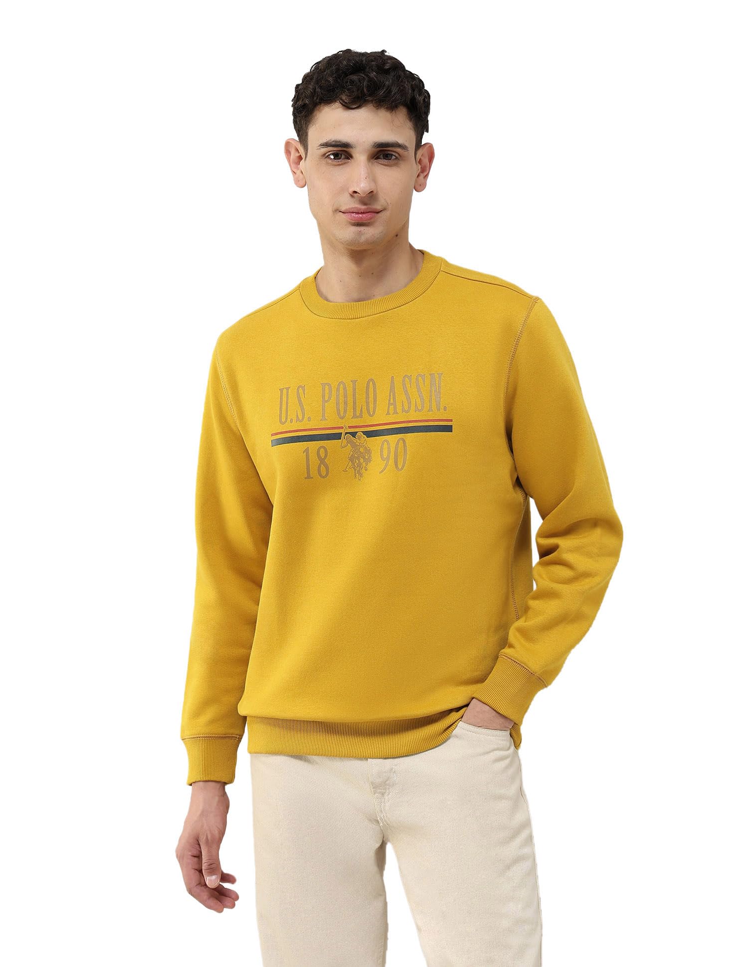 u.s. polo assn. U.s.Polo Association Men's Brand Printed Regular fit Sweatshirt-picture-27