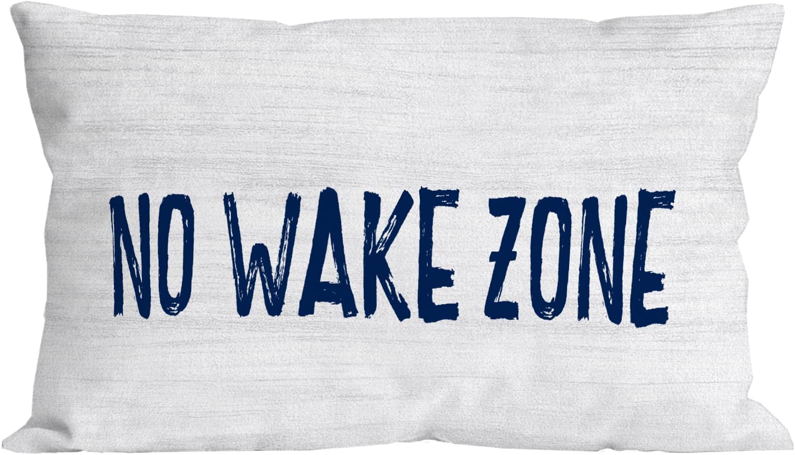 136MI(bzt)-Nowake MIXDING Funny Quote No Wake Zone Nautical Throw Pillow Cover Pillowcase 12x20 Inch Decor, Lake House Adventure Farmhouse Porch Sofa Bed Home Decoration