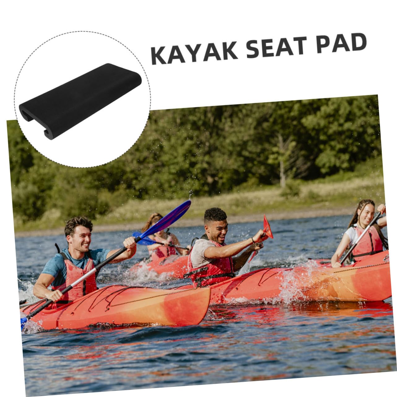Sosoport 3 Cojines de Asiento de Kayak y Canoa en Eva, Transpirables y Antideslizantes, para Entrenamiento al Aire Libre y Bote de Dragón