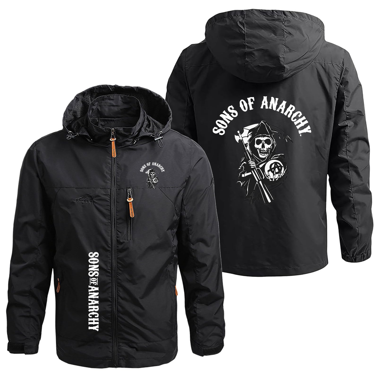 Męskie kurtki softshell bluzy z kapturem dla A.na.rc.h.y S.on.s płaszcz outdoorowy do biegania wiatrówka płaszcz przeciwdeszczowy lekka kurtka z kapturem topy