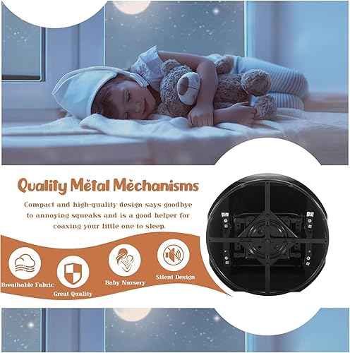 Miniatura 3 de SmartDer Cómoda mecedora para guardería, silla mecedora acolchada para bebés y niños con un bolsillo, sillón decorativo con reposacabezas y base de