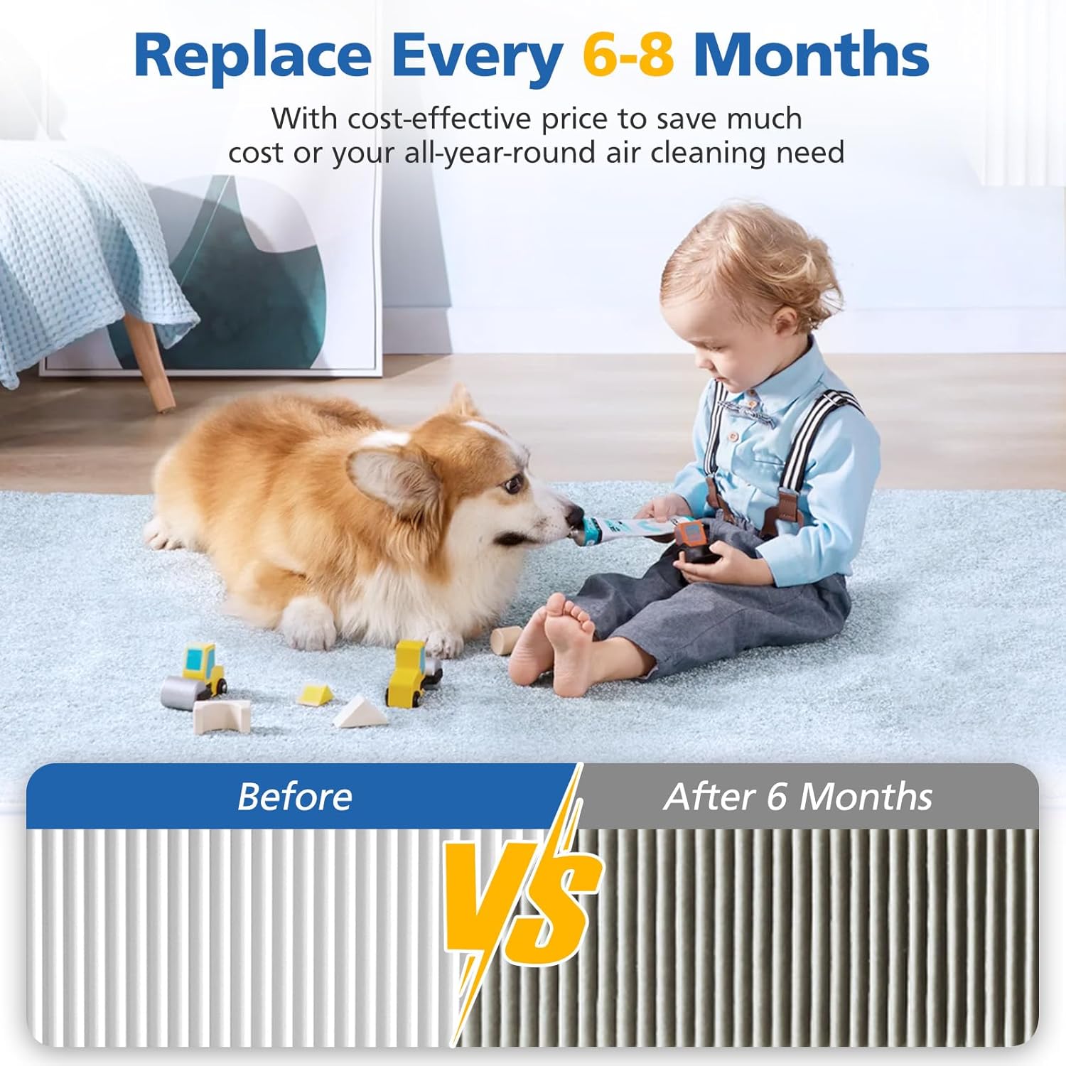 LINNIW TZ-K2 Replacement Filter Compatible with ToLife Air Purifier TZ-K2, 3-in-1 High-Efficiency Activated Carbon and Pre-Filter, TZ-K2-A Replacement Filters, 3 Pack - Image 7