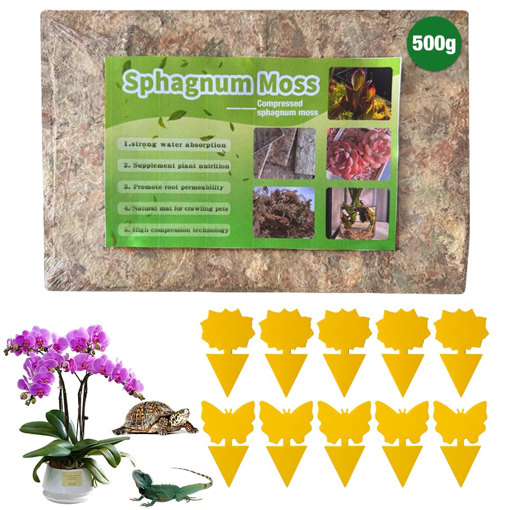 Mousse de Sphaigne 500g, engrais organique naturel pour le rempotage de vos orchidées