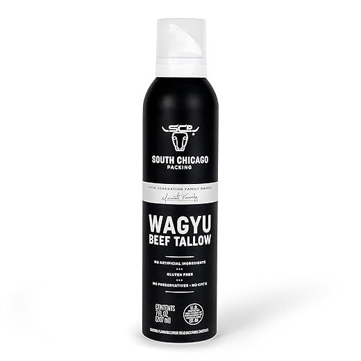 South Chicago Packing Wagyu Beef Tallow Spray, 7 Ounces Liquid, Paleo-friendly, Keto-friendly, 100% Pure Wagyu
